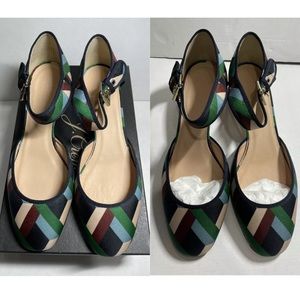 NEW In Box J Crew Mary Jane Pumps With Glittery Heel G8171 Sz 8 Green Brown $238